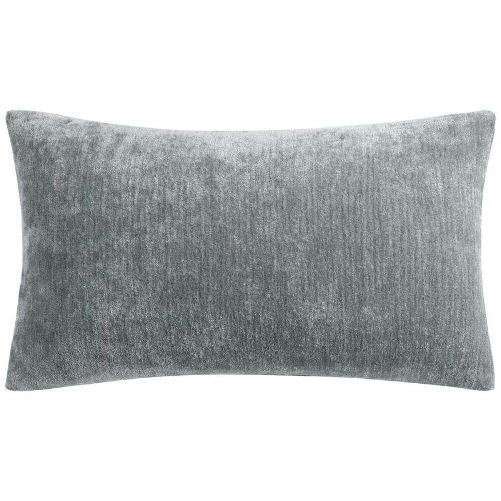Chenille Throw Pillow Covers Cushion Water Repellent 12"x20" Light Gray